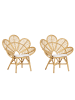 Beliani 2er-Set Sessel FLORENTINE in Braun/Beige