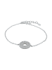Adeliás Damen Armband aus 925 Silber mit Zirkonia 17+3 cm in silber