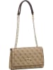 Guess Schultertasche Noelle Convertible Cross Flap Logo in Latte Logo Brown