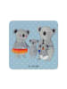 Mr. & Mrs. Panda Tassenuntersetzer Koala Familie ohne Spruch in Blau Pastell