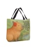 Mr. & Mrs. Panda Damen Schultertasche Capybara Blume Design mit ... in Weiß