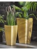 Beliani Outdoor Blumentopf MODI in Gold - (W) 30 x (H) 57 x (L) 30 cm