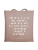 Mr. & Mrs. Panda Shopping Tasche Spruch Glaube an sich selbst mi... in Braun Pastell