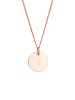 Elli Halskette 925 Sterling Silber Geo, Plättchen in Rosegold