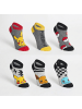 Pokémon 6er-Set: Sneaker Socken Pikachu in Mehrfarbig