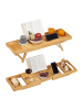 relaxdays Badewannenablage in Natur - (L)74,5-114 cm