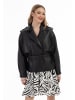 faina Jacke Aus Lederimitat in Schwarz