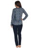 NORMANN Frottee Pyjama Schlafanzug Sterne - 48786 in marine