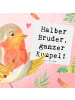 Mr. & Mrs. Panda Deluxe Karte Spruch Halbbruder Kumpel mit Spruch in Weiß