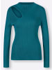 creation L Langarm-Pullover in aquapetrol