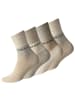Cotton Prime® Kurzschaftsocken 4 Paar in Größe 43-46 in Beige