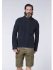 Gardena Fleece-Jacke im dezenten Logo-Look in Blau