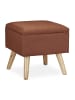 relaxdays Hocker in Braun - (B)40 x (H)40 x (T)40 cm