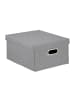 relaxdays 4x Aufbewahrungsbox in Grau - (B)34,5 x (H)20,5 x (T)42 cm