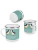 Mr. & Mrs. Panda Emaille Tasse Flitterwochen Abenteuer mit Spruch in Meeresbrise
