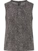 DreiMaster Klassik Damen Blusentop in Schwarz Wollweiss
