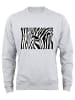 Cotton Prime® Sweatshirt Black & White Zebra Eye in Grau-Melange