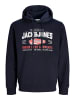 JACK & JONES PLUS Kapuzenpullover in Navy Blazer