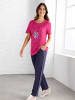Sieh an! Longshirt in fuchsia