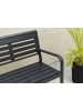 ebuy24 Gartenbank Elvas Schwarz 125 x 60 cm