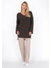 usha WHITE LABEL Sweater in dark brown melange