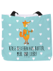 Mr. & Mrs. Panda Tasche Fuchs Keks mit Spruch in Türkis Pastell