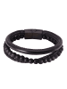 Steel_Art Lederarmband Herren Lean schwarz farben in schwarz