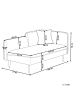 Beliani Chaiselongue CHEVANNES Grün/Schwarz - (W) 138 x (H) 74 x (L) 77 cm rechtsseitig
