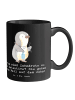 Mr. & Mrs. Panda Kaffeetasse Zahnarzt Detektiv mit Spruch in Schwarz