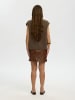 SELECTED FEMME Strickweste mit Rundhalsausschnitt und lockerer Passform in Dachshund/Melange
