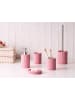 Beliani 5-tlg Badezimmer-Zubehör CAMANA in Rosa/Silber