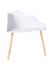 Beliani 2-tlg Kindertisch und Stuhlset CLOUDY in Weiß/Braun