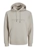 Jack & Jones Bequemer Kapuzenpullover mit dezentem Schriftzug Robust in Sand