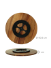 relaxdays Drehteller in Natur - (H)2 x Ø 40,6 cm
