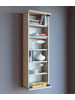 VCM  Holz CD DVD Wandregal Schrank Loposa Glastür in Schwarz