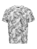 Only&Sons Tropisch Print T-Shirt Kurzarm Shirt aus Baumwolle ONSPERRY in Weiß