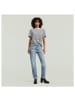 G-Star Raw T-Shirt in white-petrol stripe
