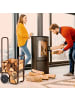 relaxdays Kaminholzwagen in Braun - (B)41 x (H)109,5 x (T)45 cm
