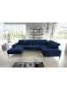MF Design Nevido Recamiere Rechts in Navyblau -  (L) 201 x (B) 350 x (H) 77 cm