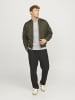 Jack & Jones Strickjacke mit Viertelreißverschluss in Light Grey Melange