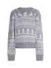 myMo KIDS Mädchen (Kids) Pullover in Grau Weiss