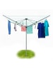 relaxdays Wäschespinne in Silber - (B)242 x (H)184 x (T)242 cm