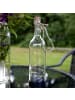 STAR Trading LED Solar Deko Flasche Glasflasche Flaschenpost H: 31cm in transparent