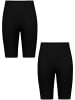 Sublevel Unifarbene Shorts 2er-Set Elastikbund Alltag in Schwarz-2