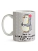 Mr. & Mrs. Panda Teetasse Pinguin Beste Schwiegermutter der Welt... in Grau Pastell