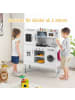 COSTWAY Kinderküche Holz mit Licht & Sound ab 3 Jahren in Weiß