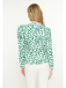 Usha Women Blouse in offwhite green