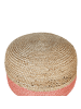 Beliani Pouf DUKI in /Rosa/Beige - (W) 50 x (H) 35 x (L) 50 cm