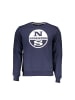 North Sails Blau Grau Baumwolle Herren Sweatshirt