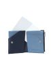 Margelisch Echtleder Mini-Geldbörse noonyu slim boy in navy - sky blue